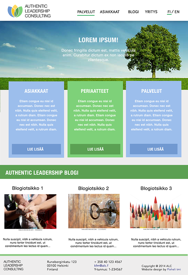 ALC website layout image
